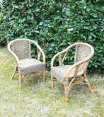 2 chaises vintage rétro pour enfants en rotin, Comme neuf, Rotin, Enlèvement ou Envoi