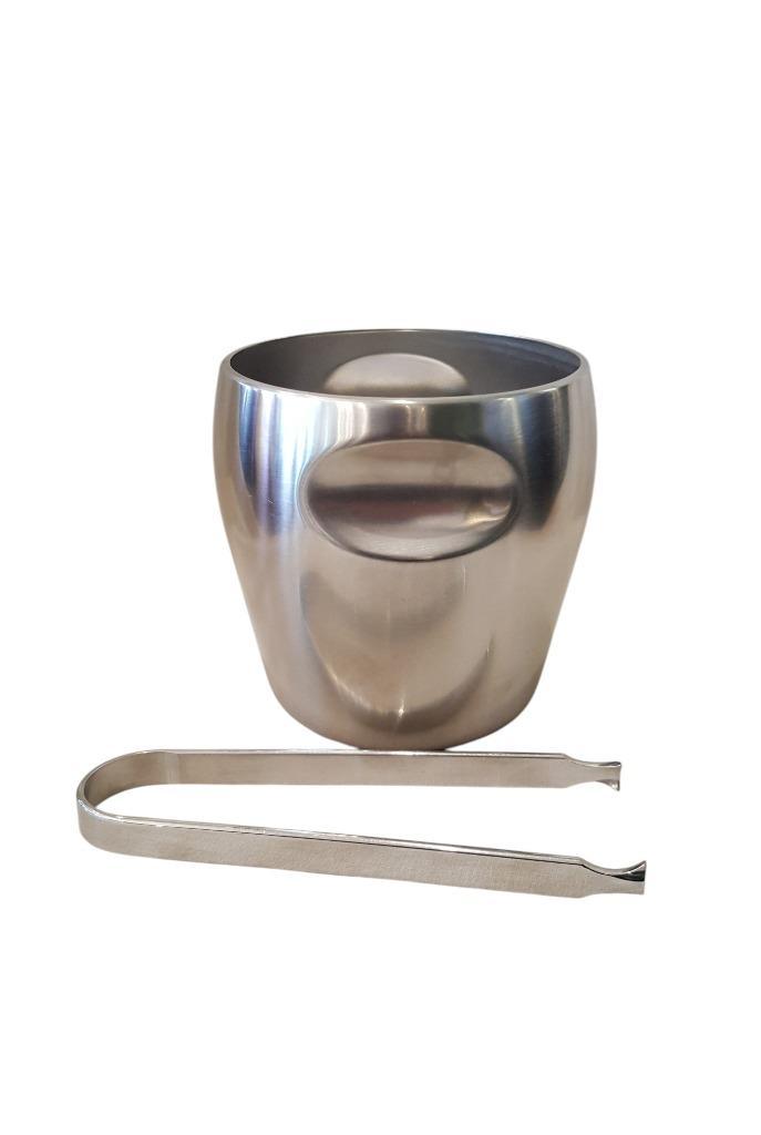 Alessi ijsemmer en clip van zilverkleurig metaal met Italiaa, Antiek en Kunst, Antiek | Woonaccessoires, Ophalen of Verzenden