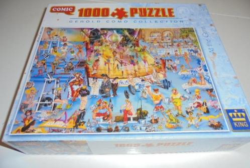 PUZZEL AT THE GYM COMIC COLLECTION KING 1000 STUKJES, Hobby en Vrije tijd, Denksport en Puzzels, Gebruikt, Legpuzzel, 500 t/m 1500 stukjes