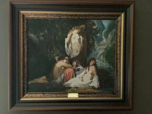 Schilderij “de badende vrouwen”, Antiek en Kunst, Kunst | Schilderijen | Klassiek, Ophalen