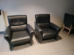 Twee comfortabele leren zetels, Huis en Inrichting, Fauteuils, Ophalen
