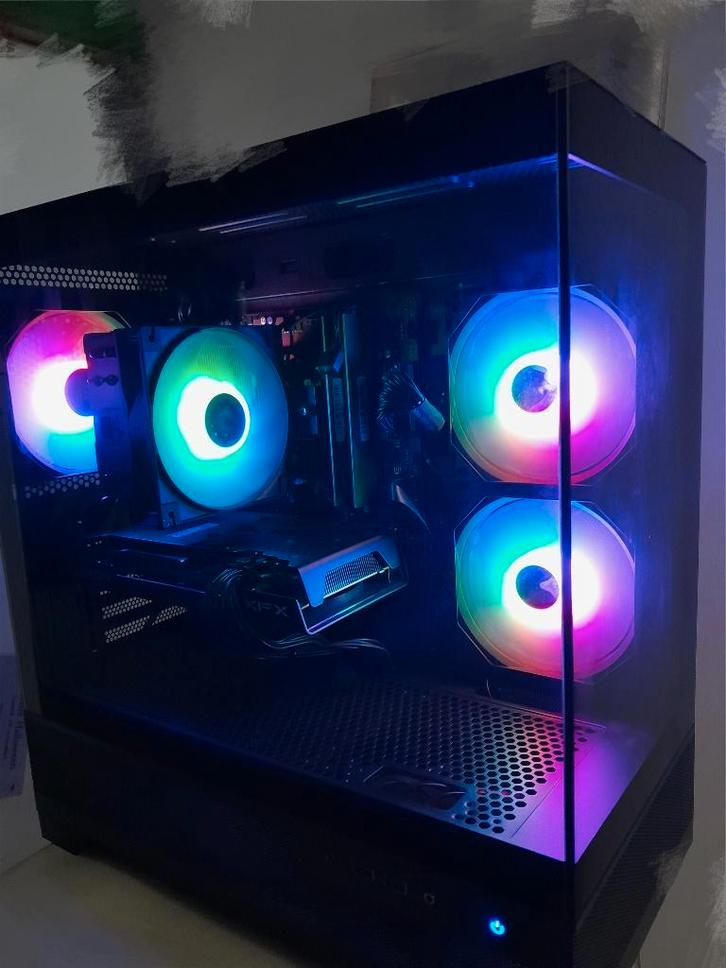 Gaming PC Ryzen7 5700X/16Go/1T/RX6650XT/RGB/CyberPunk, Computers en Software, Processors, Refurbished, Ophalen
