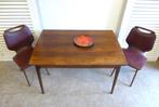 prachtige retro vintage set met tafel en 5 stoelen, Huis en Inrichting, Ophalen, Gebruikt, Mid century vintage retro, 4 tot 6 stoelen