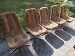 6 draaistoelen uit de jaren 70, Ophalen, Gebruikt, Années 70 design, Metaal