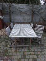 Terras tafel teak met 4 stoelen teak, Ophalen