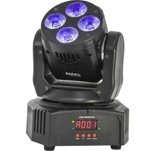 DMX-BESTUURDE WASH MOVING HEAD 4 x 18W RGBWA-UV 6-in-1, Musique & Instruments, Lumières & Lasers, Neuf, Couleur, Enlèvement ou Envoi