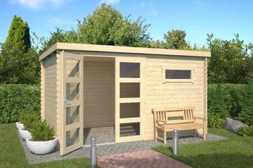 Cabane en rondins Timian 380x230 en épicéa non traité, Envoi, Neuf
