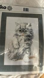 Kruissteek kat 38x50, Ophalen of Verzenden, Nieuw, Handborduren, Borduurpakket
