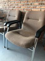 2 mooie vintage design zeteltjes fauteuils stoelen, Huis en Inrichting, Stoelen, Ophalen, Gebruikt, Stof