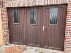 Driedubbele deur - garagedeur, Doe-het-zelf en Bouw, Deuren en Vliegenramen, Ophalen, Gebruikt, 120 cm of meer, Minder dan 200 cm