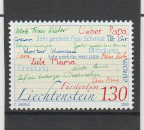 Liechtenstein 2008 Europa Cept - Rédaction de lettres **, Timbres & Monnaies, Timbres | Timbres thématiques, Non oblitéré, Autres thèmes