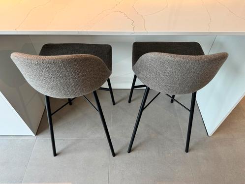 Kick barkruk Jade - Grijs (2 stuks), Huis en Inrichting, Stoelen, Zo goed als nieuw, Twee, Metaal, Grijs, Ophalen