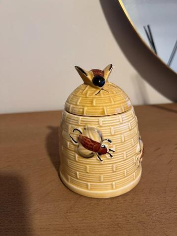 Vintage suikerpotje/honingpotje in de vorm van een bijenkorf beschikbaar voor biedingen