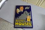Bières Mousel 1994 collection plaque émaillée originale, Antiquités & Art, Antiquités | Email, Enlèvement