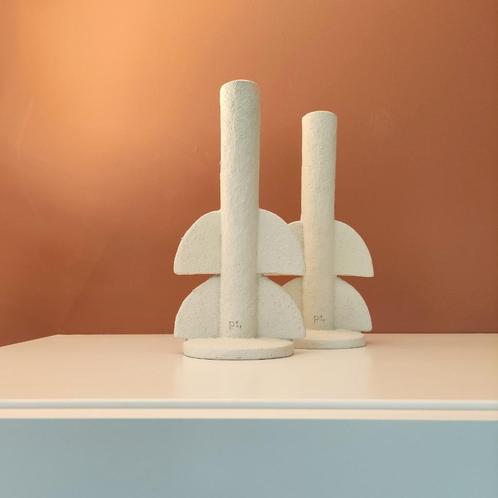 Ensemble de 2 bougeoirs blanc ivoire de style bohème, Maison & Meubles, Accessoires pour la Maison | Bougeoirs & Bougies, Neuf