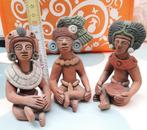terracotta beeldjes/bord/masker (inah mexico) azteekse kunst, Antiek en Kunst, Antiek | Keramiek en Aardewerk, Ophalen
