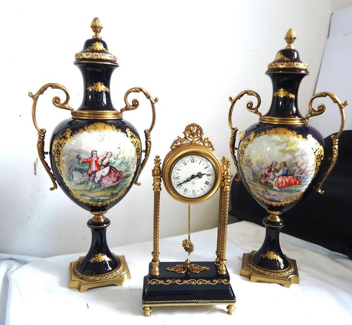 Sèvres Schouwgarnituur brons & porselein 😍👀✨🎁👌👌, Antiek en Kunst, Antiek | Porselein, Ophalen of Verzenden