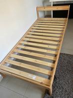 Ikea bed eenpersoons met lattenbodem, Huis en Inrichting, Slaapkamer | Bedden, Ophalen, 90 cm, Eenpersoons, Beige