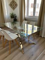 Table a manger en verre / Glass Dining table 189.7x89.7cm, Maison & Meubles, Comme neuf, Rectangulaire, 50 à 100 cm, Enlèvement