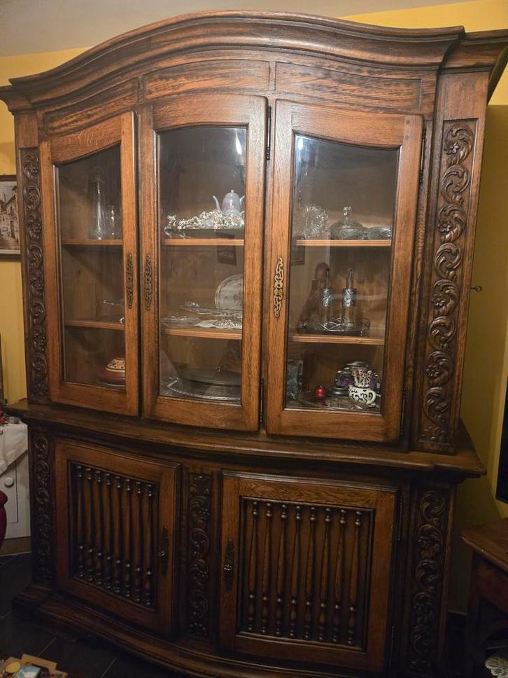 Zeer mooie eetkamer in massief eikenhout, Huis en Inrichting, Complete eetkamers, Ophalen