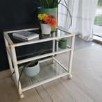 Vintage plantentafel op wieltjes, Huis en Inrichting, Ophalen, Zo goed als nieuw, Kunststof