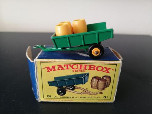 Lesney Matchbox Regular wheels #51 Trailer in doosje, Hobby en Vrije tijd, Modelauto's | Overige schalen, Zo goed als nieuw, Ophalen of Verzenden