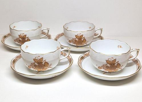Herend theeset Apponyi brown decor, Hongarije 20e eeuw., Antiek en Kunst, Antiek | Servies los, Ophalen of Verzenden