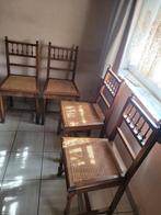 4 oude houten stoelen, Huis en Inrichting, Ophalen, Gebruikt, Hout