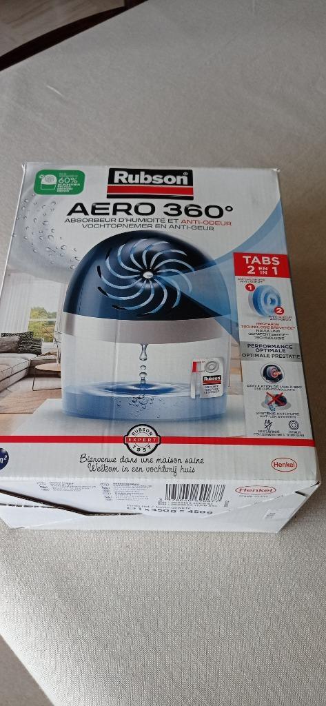 Nieuwe RUBSON AERO 360 vochtopnemer met 1 tab/450 gr/20 m², Maison & Meubles, Produits de nettoyage, Autres types, Envoi