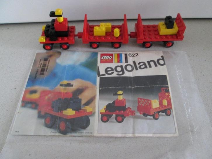 Vintage Lego nr 622 Baggage cars van 1970 met bouwblad, Kinderen en Baby's, Speelgoed | Duplo en Lego, Gebruikt, Lego, Complete set