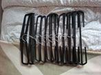 10 zwarte hangers voor broeken, Ophalen of Verzenden, Gebruikt, Kunststof, Kinderen en Volwassenen
