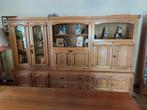 Complete eiken eetkamer + vitrinekast + barkast + 6 stoelen, Huis en Inrichting, Ophalen