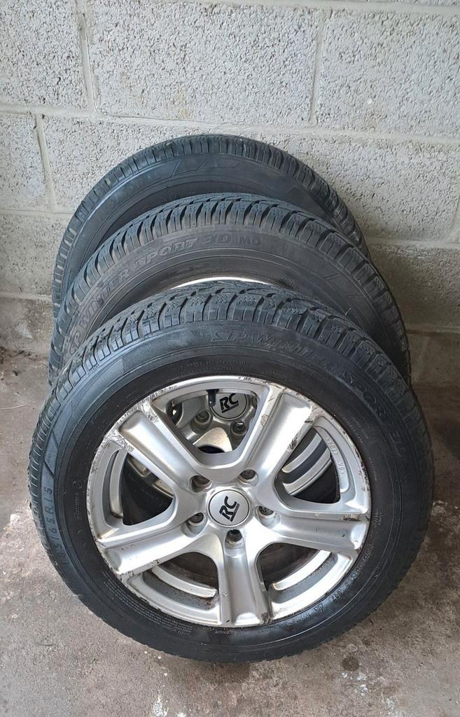 Brock 5x100 wielen met nieuwe 185/65/15 4-seizoenenbanden., Auto-onderdelen, Banden en Velgen, Banden en Velgen, All Season, 15 inch