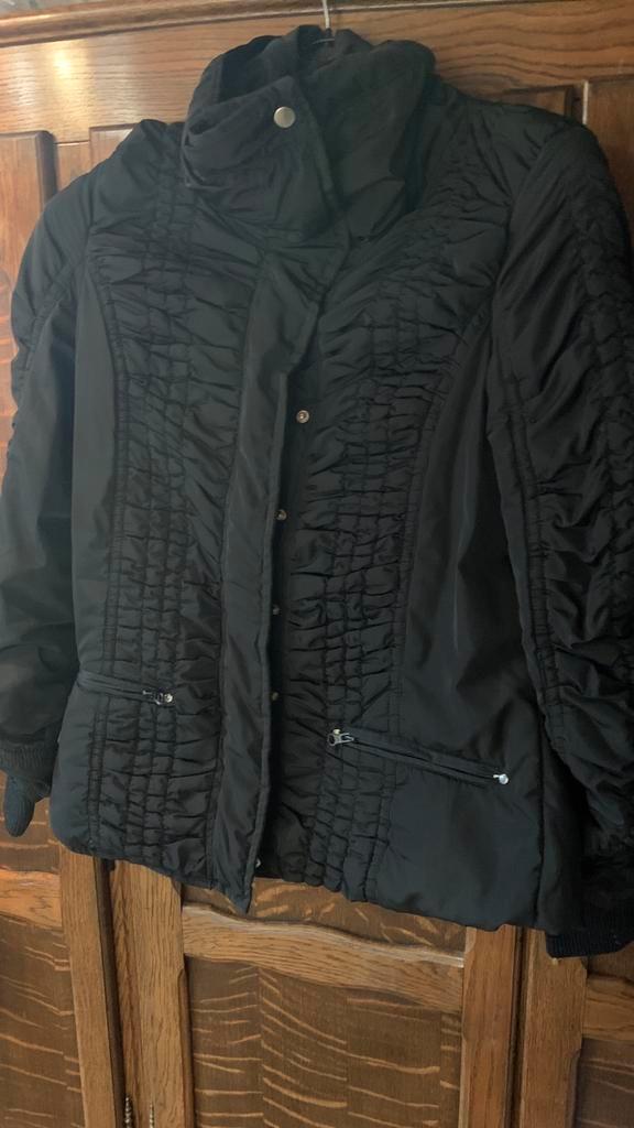 Zwarte winteranorak voor dames, Kleding | Dames, Jassen | Winter, Gedragen, Maat 42/44 (L), Zwart
