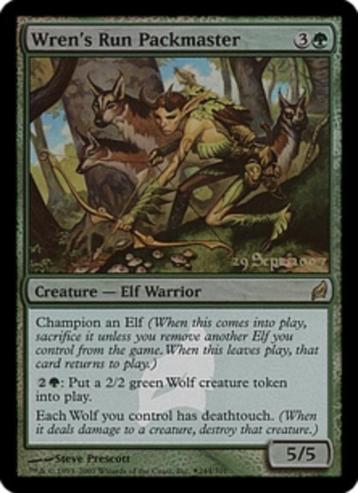 Wren's Run Packmaster (foil) Prerelease - MTG - NM, Hobby en Vrije tijd, Verzamelkaartspellen | Magic the Gathering, Ophalen of Verzenden
