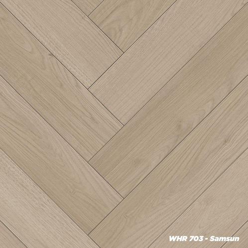Laminaat visgraad 64m2 met geïntegreerde ondervloer 8mm., Doe-het-zelf en Bouw, Vloerdelen en Plavuizen, Zo goed als nieuw, Laminaat