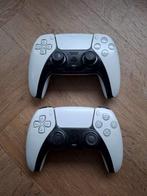 2 PS5 DualSense Draadloze Controllers wit, Sans fil, Enlèvement ou Envoi, PlayStation 5, Utilisé