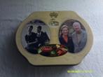 Blikken koekjesdoos koning Albert en koningin Paola, Verzamelen, Ophalen of Verzenden, Zo goed als nieuw, Overige typen