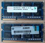 8GB - 2x 4GB LAPTOP SODIMM PC3-10600S DDR3 HP 536726-352, Informatique & Logiciels, Mémoire RAM, Comme neuf, Enlèvement, Laptop