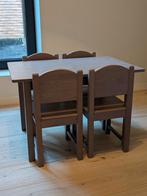 Houten kindertafeltje met 4 stoeltjes, Kinderen en Baby's, Ophalen
