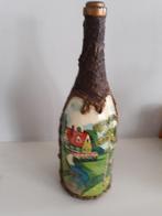mooie siervaas sierfles beschilderde fles, Antiek en Kunst, Ophalen of Verzenden