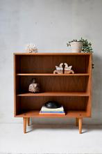 Bibliothèque ouverte Mid Century en placage de teck, Teck, 25 à 50 cm, Avec tablette(s), Moins de 100 cm