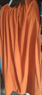 Vintage oranje gordijnen 4 stuks voor 2 ramen, Huis en Inrichting, Stoffering | Gordijnen en Lamellen, 100 tot 150 cm, Gebruikt