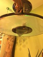 Design hanglamp met enkel lichtpunt, glas & metaal, Enlèvement, Utilisé, Verre