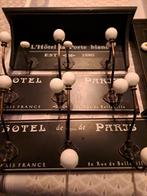 3 Kapstokjes Parijs 1920 - 1 bijpassend sleutelkastje, Huis en Inrichting, Minder dan 100 cm, Zo goed als nieuw, Hout, Wandkapstok