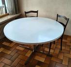 Table à manger vintage en chrome avec base en étoile, Enlèvement