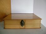 vintage doos hout beuk voor dia slides in boekvorm, Ophalen of Verzenden