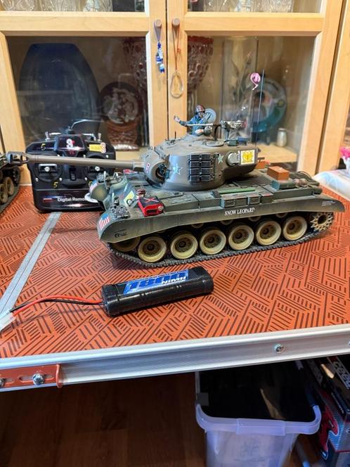 RC Tank M26 Metal 1/16, Hobby en Vrije tijd, Modelbouw | Radiografisch | Auto's, Gebruikt, Auto offroad, Elektro, Schaal 1:16