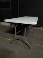 tafel met inklapbare poten - wit pvc, Caravans en Kamperen, Ophalen, Gebruikt, Campingtafel