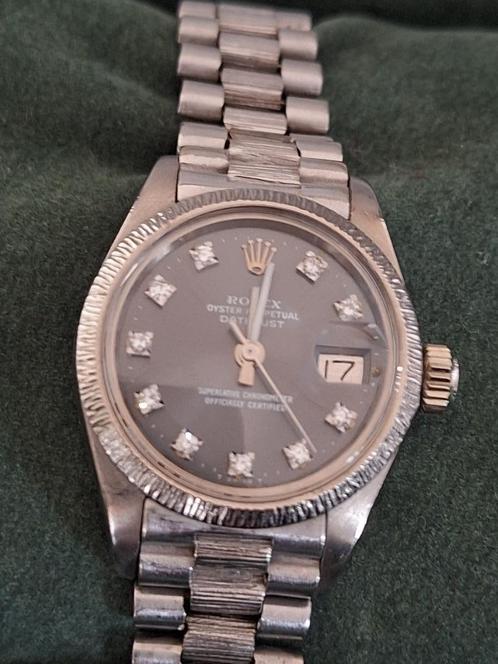 ROLEX OYSTER PERPETUAL DATEJUST 26 DIAMOND 69179 (2003), Bijoux, Sacs & Beauté, Montres | Femmes, Utilisé, Montre-bracelet, Rolex